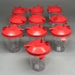 Bemis Hydrophobic 10PK Suction Canisters 800CC 424410 7 1/2 HX5 W Clear And Red. Fixed Price $34.72.