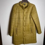 Eileen Fisher Recycled Material Puffer Coat, Burnt Yellow Size Med. Fixed Price $65.00.