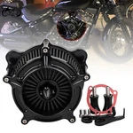 Vivid Black Turbine Spike Air Cleaner Intake Filter For Harley Touring 93-07 Fxd. Fixed Price $87.30.