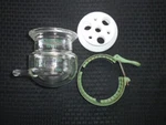 Chemglass 200ML Jacketed Reaction Vessel Body Lid And Clamp Chip. Fixed Price $704.98.