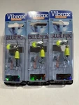 3- Blue Fox Vibrax Mid-depth Spinners Size 0- 7/64OZ (chart CANDYBACK)A71. Fixed Price $17.00.