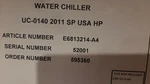 Lauda UC-0140 2011SP Water Chiller. Fixed Price $8500.00.