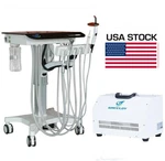 Greeloy GU-P302S Mobile Veterinary Dental Unit Cart + Oil Free Air Compressor 4H. Fixed Price $480.69.