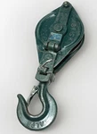 Vintage Jet Size 1.5 Ton Snatch Block Metal Single Pulley Japan Large Hook. Fixed Price $59.36.