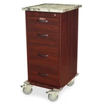 Harloff WV240PC-CM Wood Vinyl Capacity Punch Card Medication Cart. Fixed Price $3495.00.