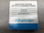 New Box Whatman Narrow Range Ph Indicator Paper 7MMX 5M 0.5-5.5 2600-10. Fixed Price $27.00.