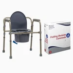 Dynarex 3 1 Portable Folding Bedside Commode Toilet Chair, Raised Seat. Fixed Price $86.03.