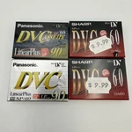 4 Panasonic Sharp Mini Dv Digital Video Cassettes 60 90 Sealed Blank Tape. Fixed Price $25.00.