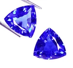 Loose Gemstone Natural Blue Sapphire Pair Certified 8-10 Cts Trillion GBS12. Fixed Price $20.84.