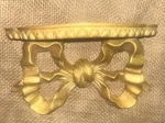 Vtg Imperial Collection Gold Ribbon Bow Wall Sconce Shelf 3.5 4.5 8. Fixed Price $36.99.