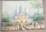 Vintage Original Oil Painting Canvas Signed Wall Art Scenic Old World City. Fixed Price $145.00.