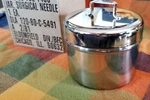 New! 1981 Vint Usa Surgical Needle 3"JAR Stainless Steel Canister Medical Tattoo. Fixed Price $9.00.