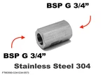 Bsp 3/4" Female Stainless Sensor Adaptor Fittings Conversion. Fixed Price $18.90.