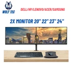 Lot Dual Dell Hp 22" 23" 24" 27" Lcd Widescreen Monitor Fhd 1080P Stand Cable. Fixed Price $99.99.