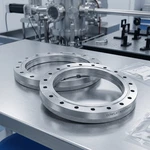 Mdc Huntington 8 Inch Conflat Flange 6" Tube Bore 20 Tapped Holes High Vacuum. Fixed Price $175.50.
