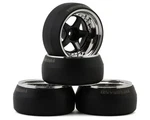Firebrand Rc Element-dsr 1/10 Drift Wheel Kit W/hdpe Tires (blk/chrome) (4) 0DEG. Fixed Price $68.99.