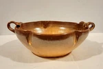 Cole Nc Pottery Bowl With Side Handles Golden Brown 9X7X3" *read*. Fixed Price $20.00.