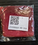 Red Fabric Makeup Bag Pouch With Zipper, Material, E3308664 Rd Hgr. Fixed Price $7.05.