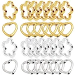 Box 120PCS 4 Styles Flower Bead Metal Silver With Double .... Fixed Price $16.42.