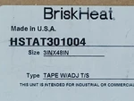 Briskheat HSTAT301004 Xtremeflex Heating Tape -adjustable Thermostat 3IN. 48IN. Fixed Price $175.20.