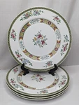 4X Antique 1913 Spode Floral Dinner Plates, Hand-painted For Davis Collamore Nyc. Fixed Price $160.00.