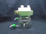 Chemglass 200ML Jacketed Reaction Vessel Body Lid GL14 And Clamp CG-1926. Fixed Price $719.99.