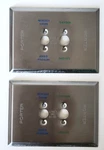 Two Porter 6200-1 Stainless Steel Faceplates--dual Wall Recessed Outlet Stations. Fixed Price $38.00.