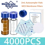4000PCS 2ML Clear/amber Vials Pre-slit 9-425 Caps, Mce Gridded Membrane Filters. Fixed Price $18.79.
