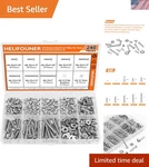 240 Pieces Phillips Pan Head Machine Screws Nuts Washers Assortment Kit, Coar.... Fixed Price $26.97.