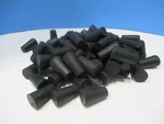 New Lot Of ( 79 ) Cole - Parmer Size 00 Solid Black Rubber Laboratory Stoppers. Fixed Price $25.00.