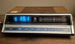 General Electric 7-4662A Electronic Touch Control Alarm Clock Radio Blue. Fixed Price $50.00.