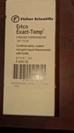 Fisher Ertco Exact-temp Refrigerator Bottle Thermometer F-010-1S Nib Dated 2010. Fixed Price $39.00.