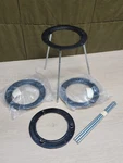 Humboldt Mfg. Scientific Equipment Concentric Cast Iron Tripod Rings 24165 Lot. Fixed Price $12.74.