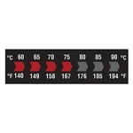 Digi-sense Reversible 7-POINT Horizontal Temperature Label Black/red, 60-90C/.... Fixed Price $35.44.
