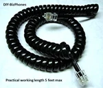 2-PACK Black 9FT Phone Handset Cord Uniden Sbc Tyler Trisonic Steren 1380 Bk. Fixed Price $9.49.