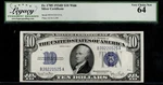 $10 1934-D Silver Cert, Fr. 1705 Wide B-a Blue Seal Hamilton Lcgs Vy Ch New 64. Fixed Price $190.58.