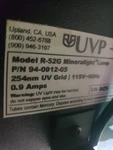 Uvp R-52G Grid Lamp Mineralight 254NM. Fixed Price $999.00.