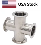 Flange 4-WAY Cross Vacuum Fitting KF16 To KF50 SS304. Fixed Price $44.10.