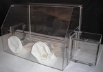 Laboratory Acrylic Box For W/ Transfer Chamber Gas Ports & Gloves. Fixed Price $2444.00.