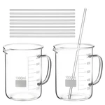 Pack 1000ML Borosilicate Glass Beaker With Handle, & Pcs 12" Science. Fixed Price $34.94.
