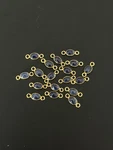 Blue Sapphire 18K Gold Filled Bezel 6X4 Mm, Double Connector (GTG-GBS-4). Fixed Price $14.00.