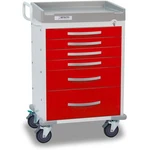 Detecto RC333369RED-L 6-DRAWER Rescue Medical Cart, Red, With Accessories. Fixed Price $2228.60.