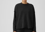 Nwt Eileen Fisher Organic Cotton French Terry Box Top Sweatshirt Black 1X. Fixed Price $75.00.