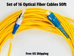 Corning SMF-28 Single-mode Fiber Patch Cable 50 Ft Set Of 16. Fixed Price $44.00.