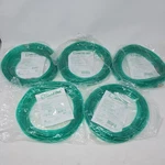 (5) Salter Green Oxygen Tubes W/ Connectors Foot # 2025G-25 New Sealed. Fixed Price $32.12.