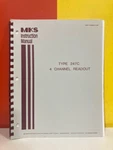 Mks 195-110354A-7/87 Type 247C Channel Readout Instruction Manual. Fixed Price $49.99.