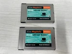 (2) 3COM Megaherts Lan+modem Pcmcia 10/100 Notebook Pccards Model 3CCFEM556B. Fixed Price $13.50.