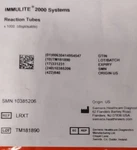 Lrxt Siemens Immulite 2000 Gear Driven Reaction Tubes (1,000/PACK). Fixed Price $119.00.