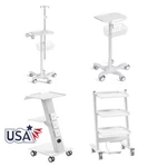 Dental Medical Mobile Rolling Cart With Basket/infusion Stand/built-in Socket. Fixed Price $115.99.