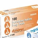 Dynarex Povidone-iodine Prep Pad #1108, Medium 100PCS/BOX. Fixed Price $13.75.